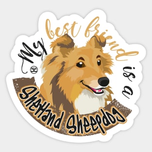 My Best Friend is a... Shetland Sheepdog Sticker